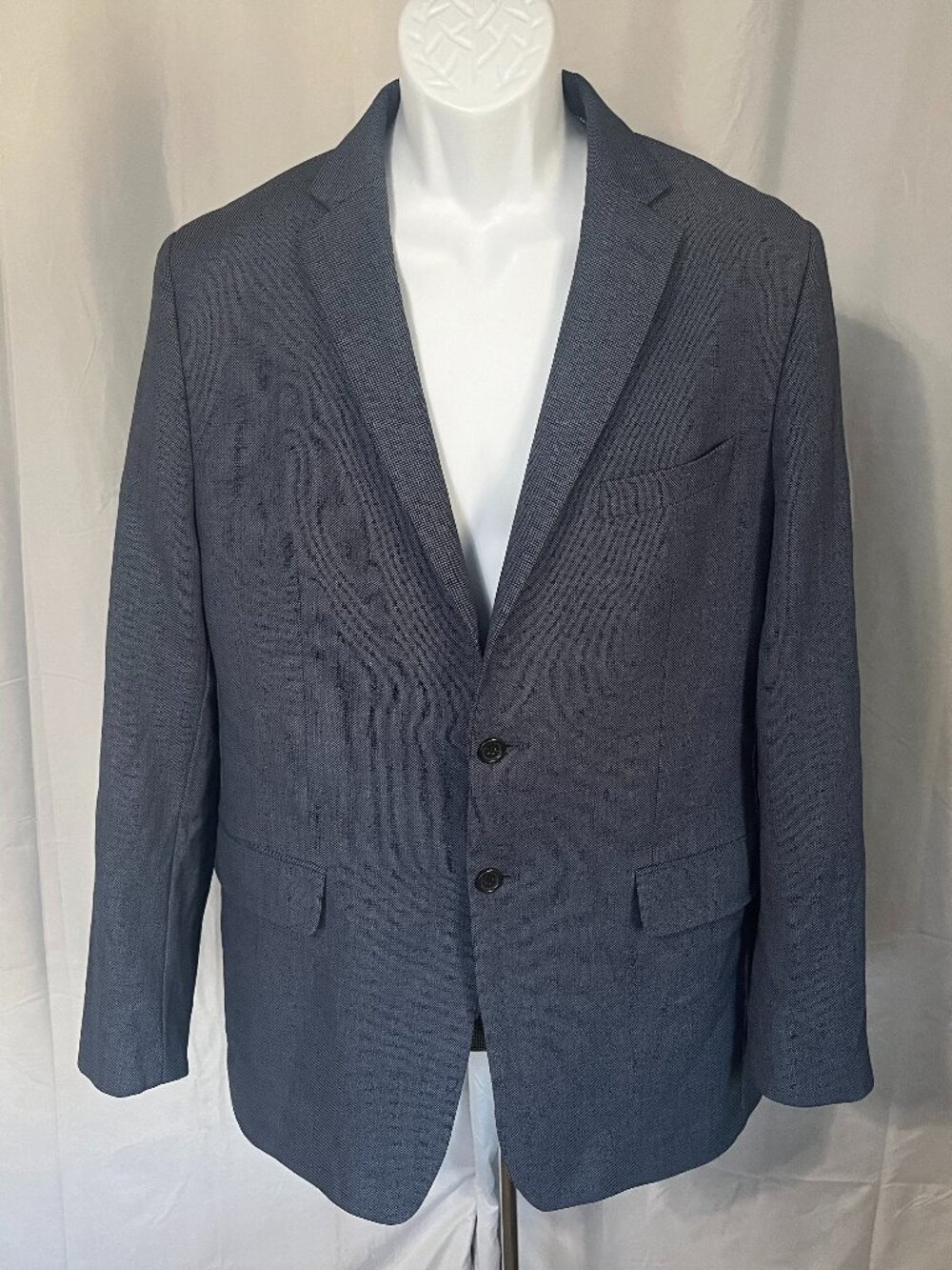 👔 Banana Republic Men's Dark Blue Wool Tailored Fit Sport Coat Blazer 42L 👔